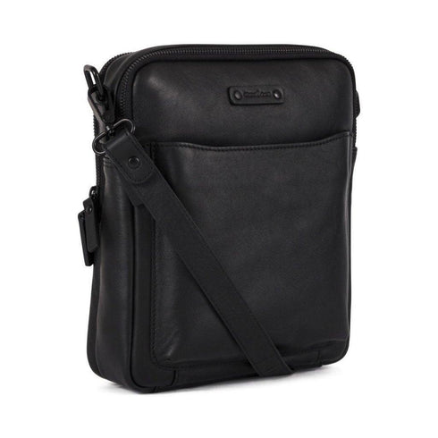 Gianni Conti Herren Leder Schultertasche 2 Zips